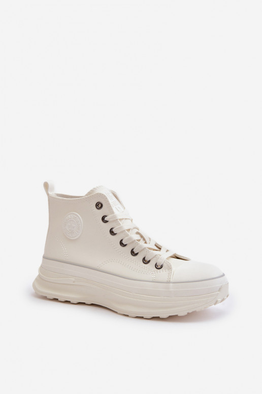 Laisvalaikio bateliai su platforma Eko   Big Star OO274064 baltos spalvos