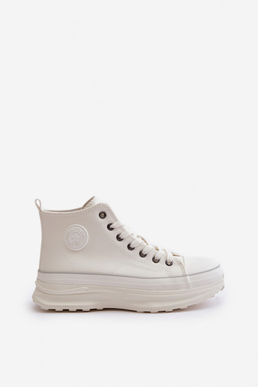 Laisvalaikio bateliai su platforma Eko   Big Star OO274064 baltos spalvos