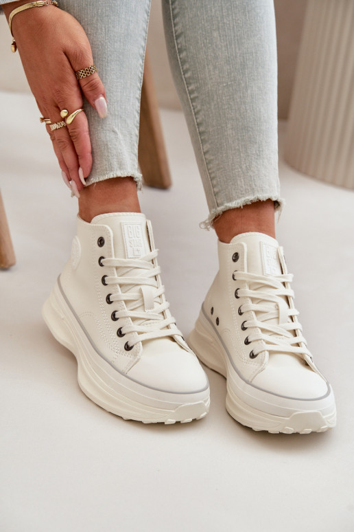 Laisvalaikio bateliai su platforma Eko   Big Star OO274064 baltos spalvos