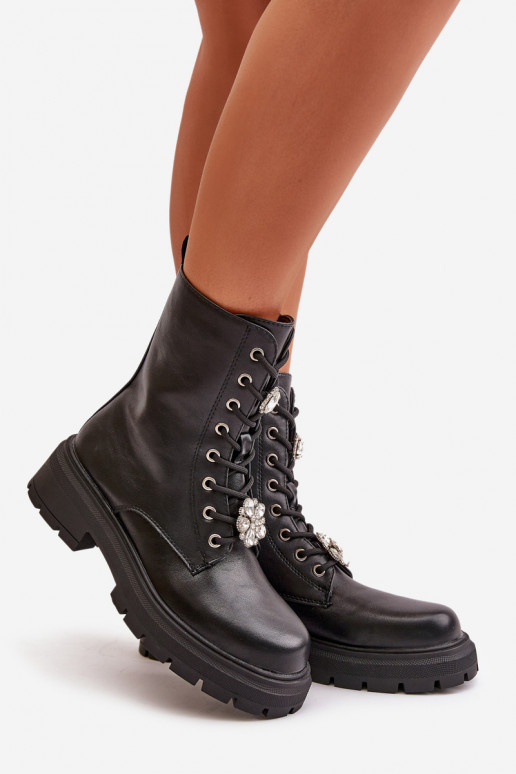 aulinukai  Eko   Z Przypinkami Juodos spalvos Kristines