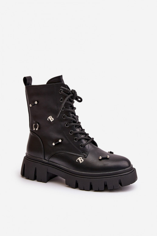 aulinukai  su gražiomis detalėmis Eko   Juodos spalvos Cadenilla