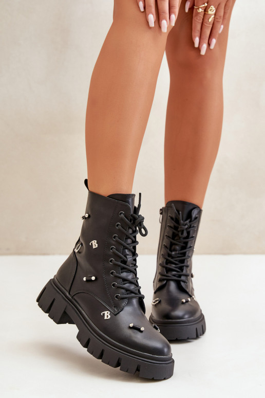 aulinukai  su gražiomis detalėmis Eko   Juodos spalvos Cadenilla