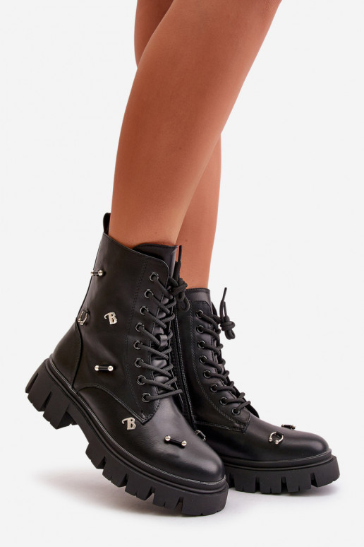 aulinukai  su gražiomis detalėmis Eko   Juodos spalvos Cadenilla