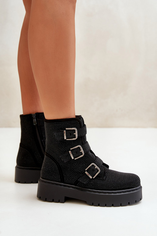 pašiltinti Moteriški aulinukai  Juodos spalvos Ciascia