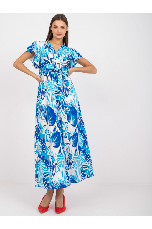 Baltos ir mėlynos spalvos maksi...