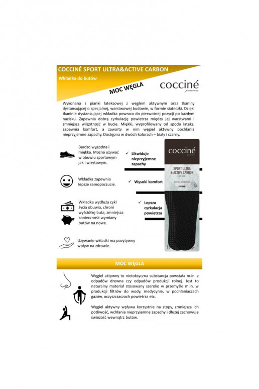 Coccine Vidpadžiai su aktyviąja anglimi Sport Ultra With Active Carbon