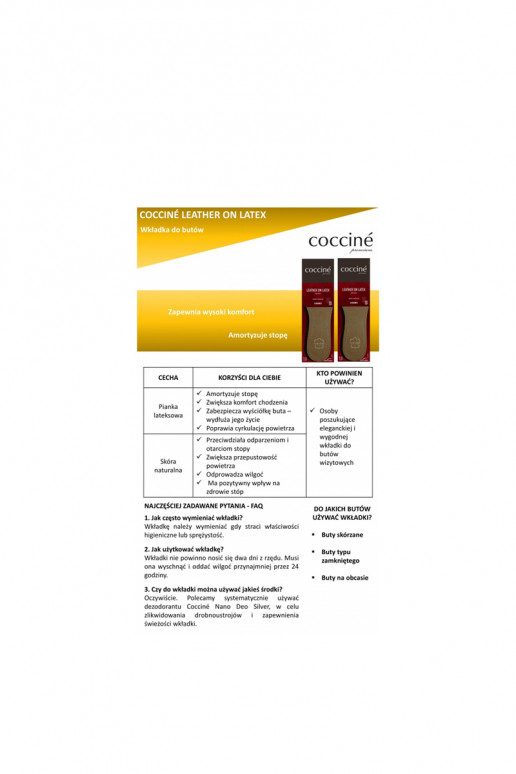 Coccine Leather On Latex Foam Vidpadžiai