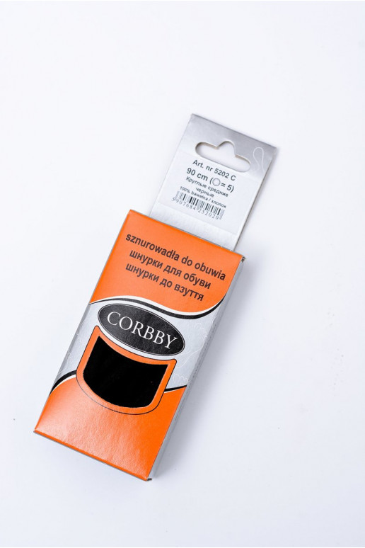 Corbby juodos spalvos Apvalūs raišteliai