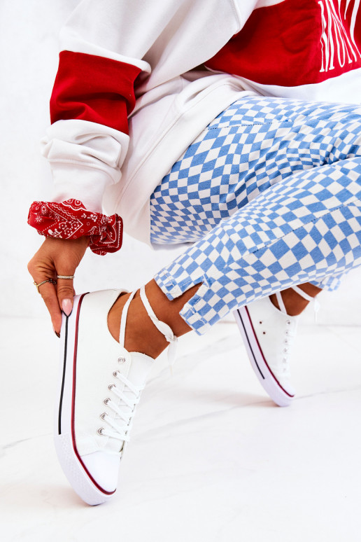 Klasikinio modelio laisvalaikio batai baltos spalvos Z raudonos spalvosm em