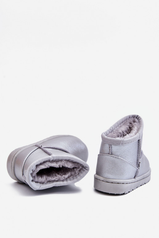 Šilti vaikiški sniego batai sidabro spalvos Scooby