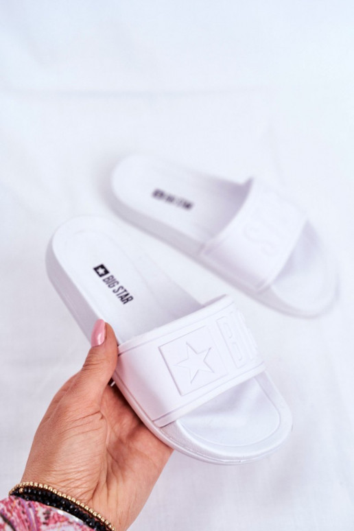 Šlepetės Vaikiški Big Star baltos spalvos DD374154