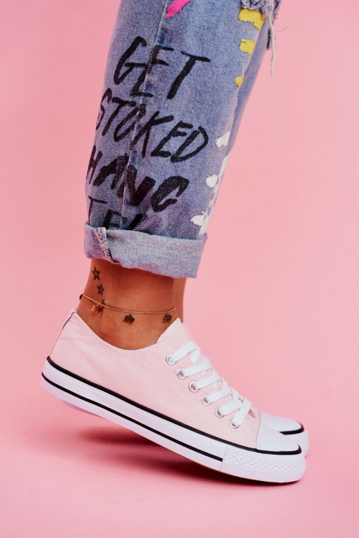 Klasikinio modelio laisvalaikio batai rožinės spalvos