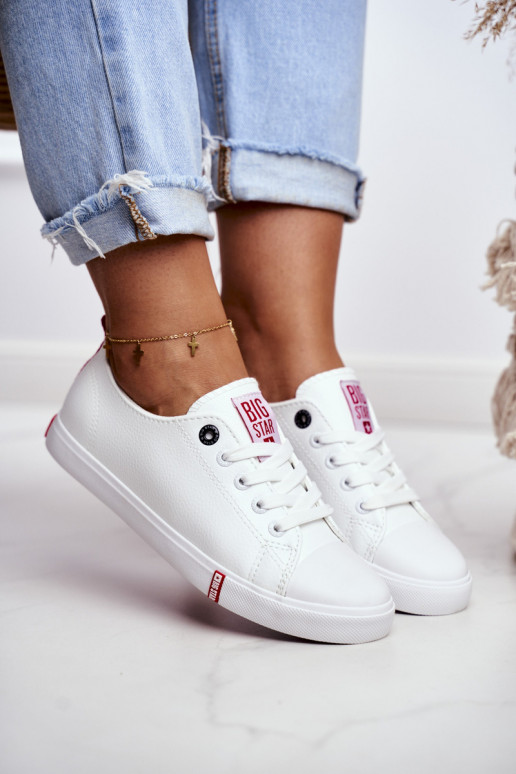 Moteriški laisvalaikio batai Big Star GG274005 Baltos-raudonos spalvos