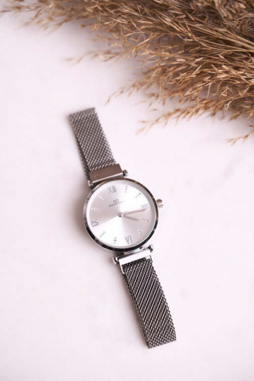 Klasikinis moteriškas laikrodis Giorgio&Dario sidabro spalvos Daniela