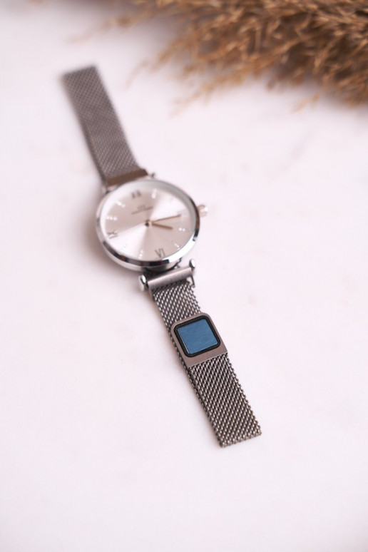 Klasikinis moteriškas laikrodis Giorgio&Dario sidabro spalvos Daniela