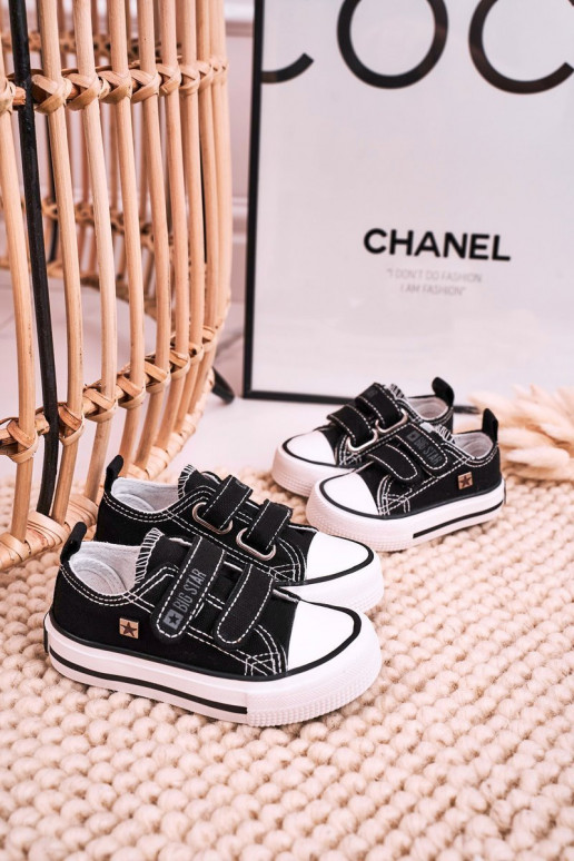 Vaikiški laisvalaikio batai su lipniais užsegimais BIG STAR HH374200 juodos spalvos