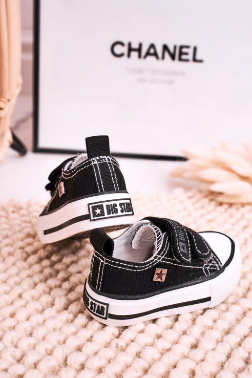 Vaikiški laisvalaikio batai su lipniais užsegimais BIG STAR HH374200 juodos spalvos