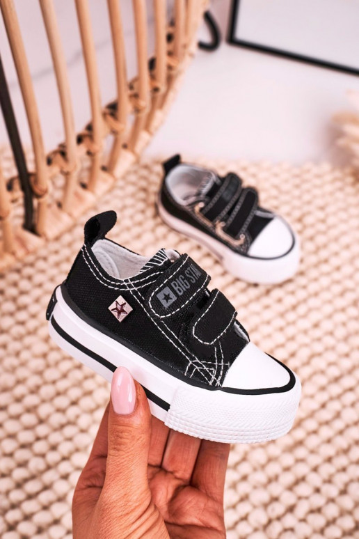 Vaikiški laisvalaikio batai su lipniais užsegimais BIG STAR HH374200 juodos spalvos