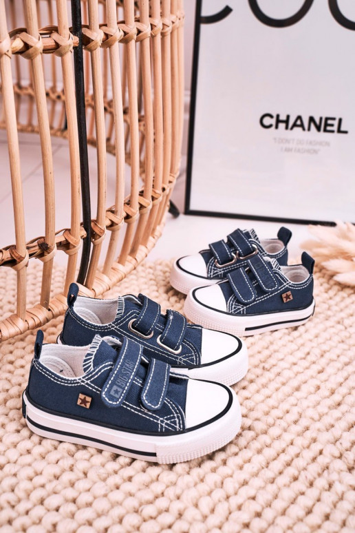 Vaikiški laisvalaikio batai su lipniais užsegimais BIG STAR HH374201 tamsiai mėlynos spalvos