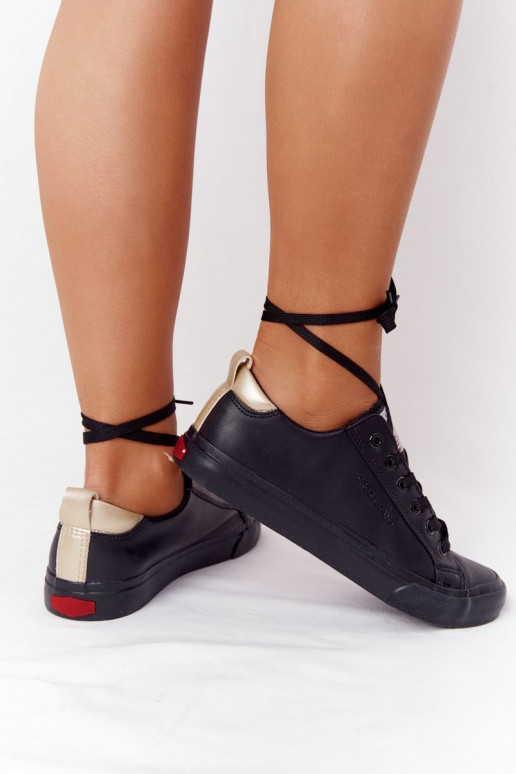 Natūralios odos sportbačiai CROSS JEANS HH2R4003C juodos spalvos