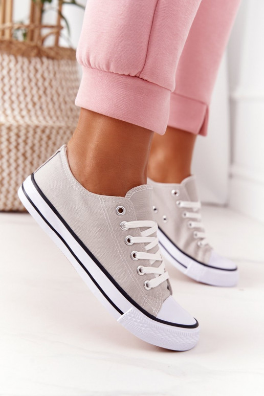 Klasikinio modelio laisvalaikio batai pilkos spalvos