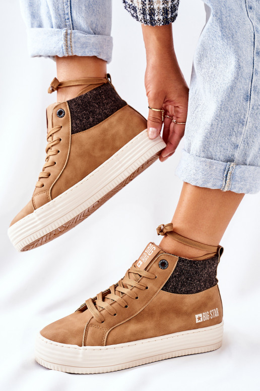 Pašiltinti laisvalaikio batai Big Star II274145 rudos spalvos Pašiltinti laisvalaikio batai Big Star II274145 rudos spalvos