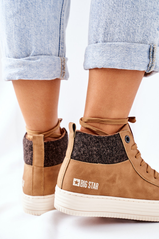 Pašiltinti laisvalaikio batai Big Star II274145 rudos spalvos Pašiltinti laisvalaikio batai Big Star II274145 rudos spalvos