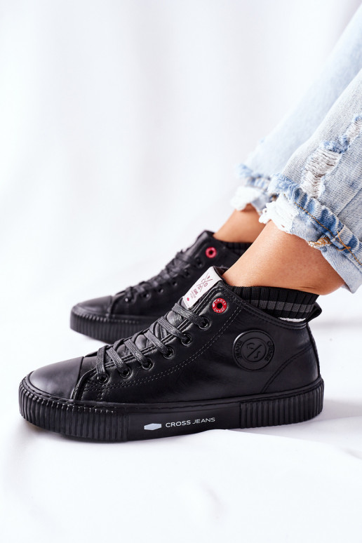 Laisvalaikio bateliai Cross Jeans juodos spalvos II2R4021