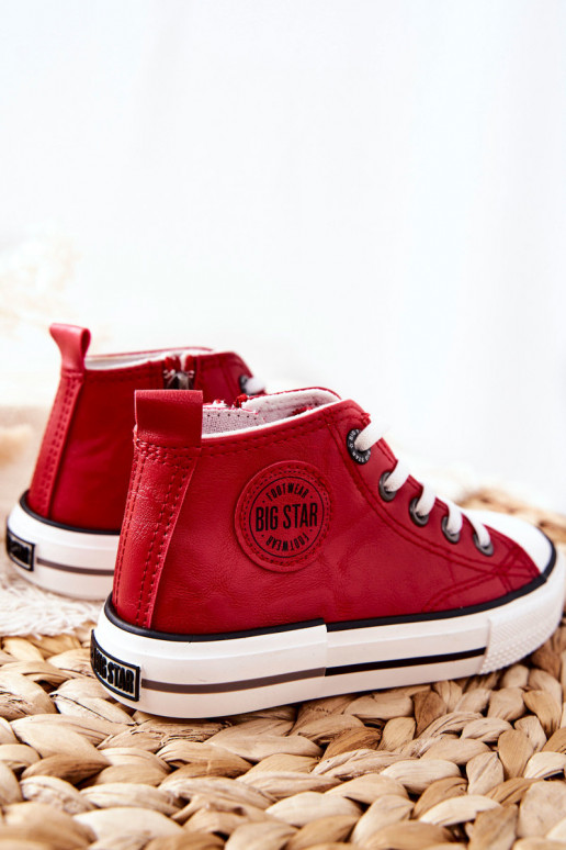 Vaikiški laisvalaikio batai su auliuku BIG STAR II374005 raudonos spalvos