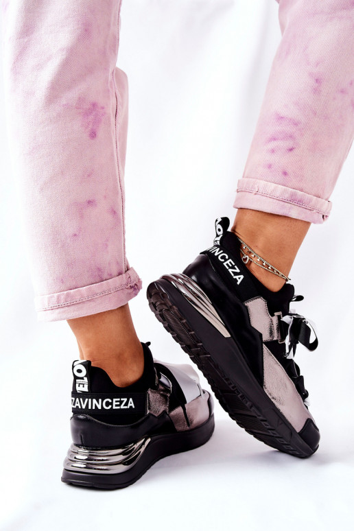 Sportinio stiliaus batai Sneakers modelio batai Juodos ir-sidabro spalvos Dexla Sportinio stiliaus batai Sneakers modelio batai Juodos ir-sidabro spalvos Dexla