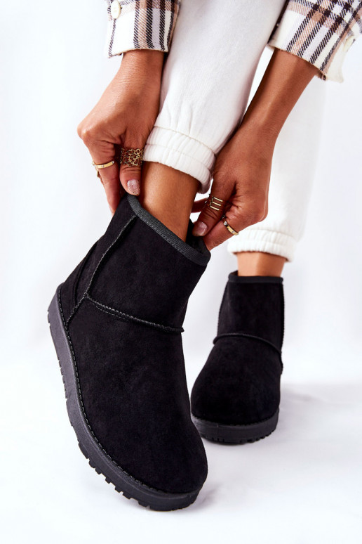 sniego batai pašiltinti su kailiuku viduje juodos spalvos Vicandi