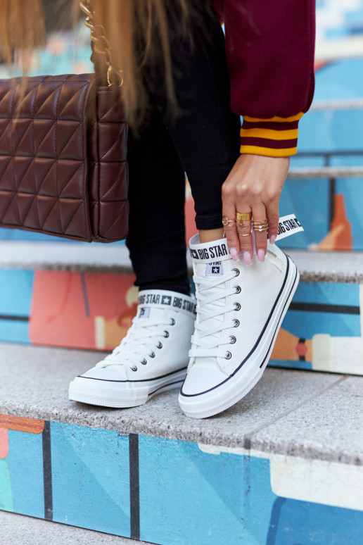 pašiltinti laisvalaikio batai Big Star GG274027 baltos spalvos