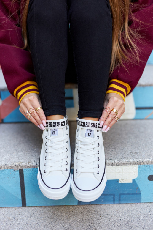 pašiltinti laisvalaikio batai Big Star GG274027 baltos spalvos