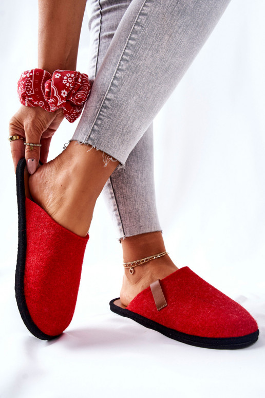 Šlepetės naminės II267002 raudonos-rudos spalvos