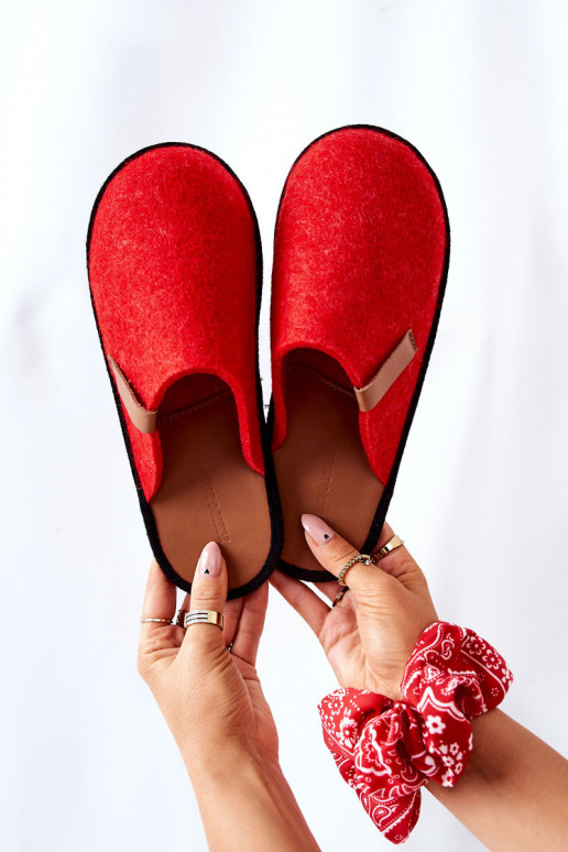 Šlepetės naminės II267002 raudonos-rudos spalvos