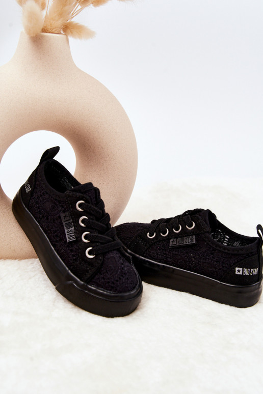 laisvalaikio batai su aužūro elementais Big Star JJ374133 juodos spalvos