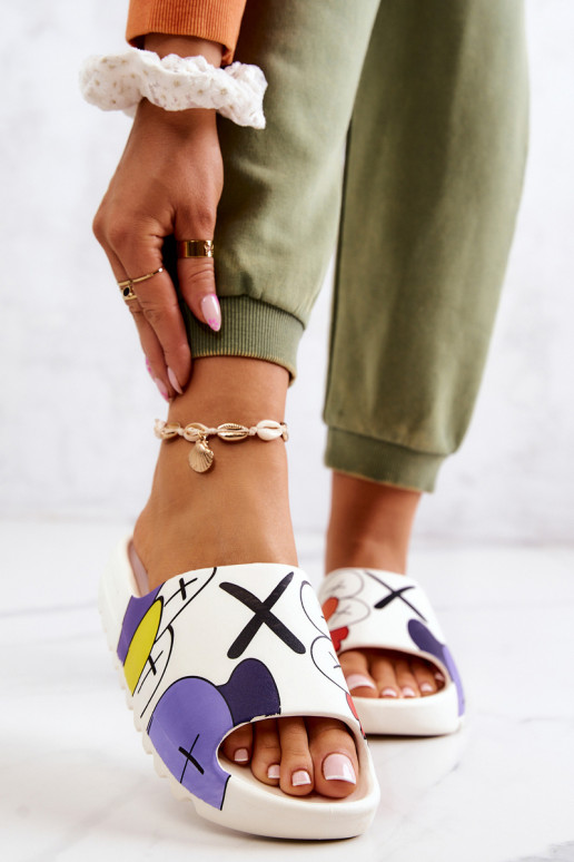 Guminės Šlepetės Z Naiem baltos spalvos Monsters