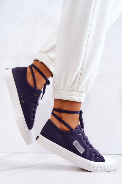 Klasikinio modelio Moteriški batai BIG STAR JJ274494 tamsiai mėlynos spalvos