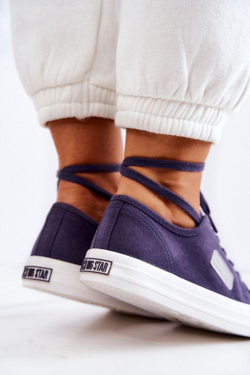 Klasikinio modelio Moteriški batai BIG STAR JJ274494 tamsiai mėlynos spalvos