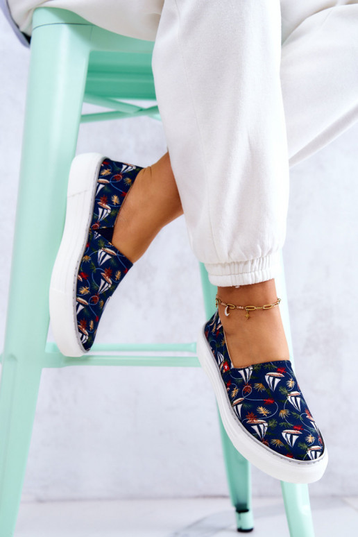 Sportbačiai Slip On Memory Foam Big Star JJ276016 tamsiai mėlynos spalvos