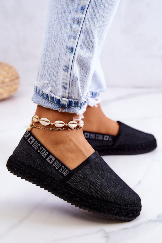 Medžiaginės espadrilės Įsispiriamo modelio Big Star JJ274878 juodos spalvos