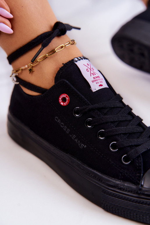 Klasikinio modelio laisvalaikio batai Cross Jeans JJ2R4019C juodos spalvos