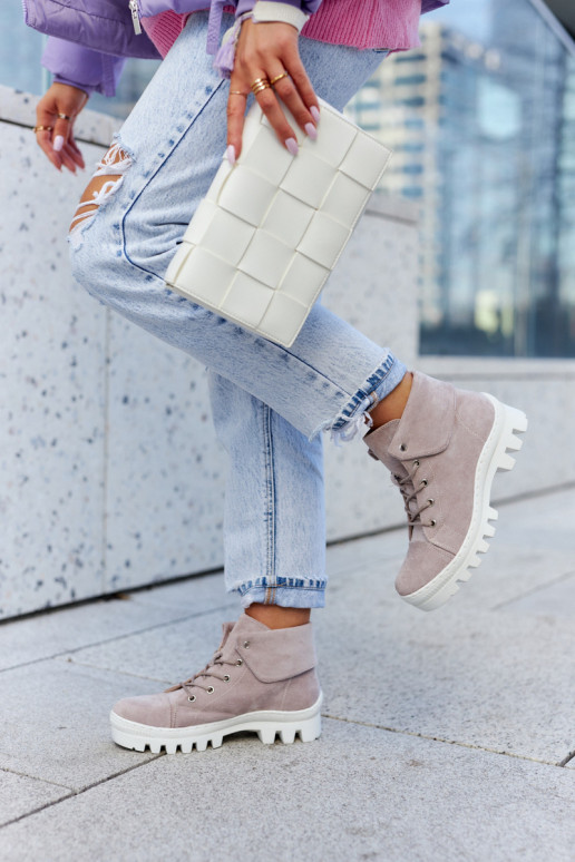 Aulinukai iš zomšos batai su dirželiais Dalles