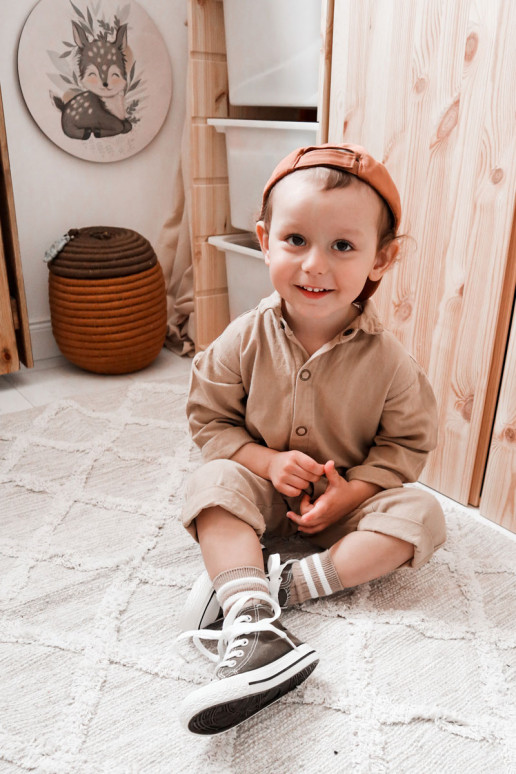 Vaikiški laisvalaikio batai su auliuku chaki spalvos Filemon