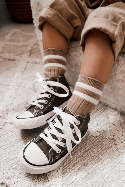 Vaikiški laisvalaikio batai su auliuku chaki spalvos Filemon