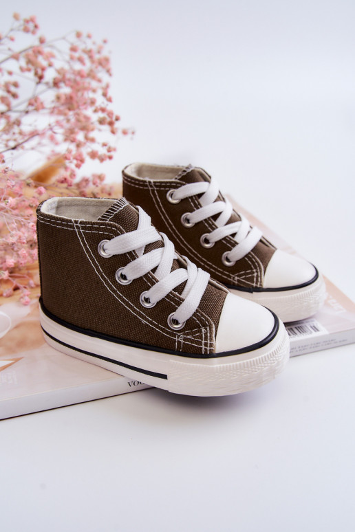 Vaikiški laisvalaikio batai su auliuku chaki spalvos Filemon