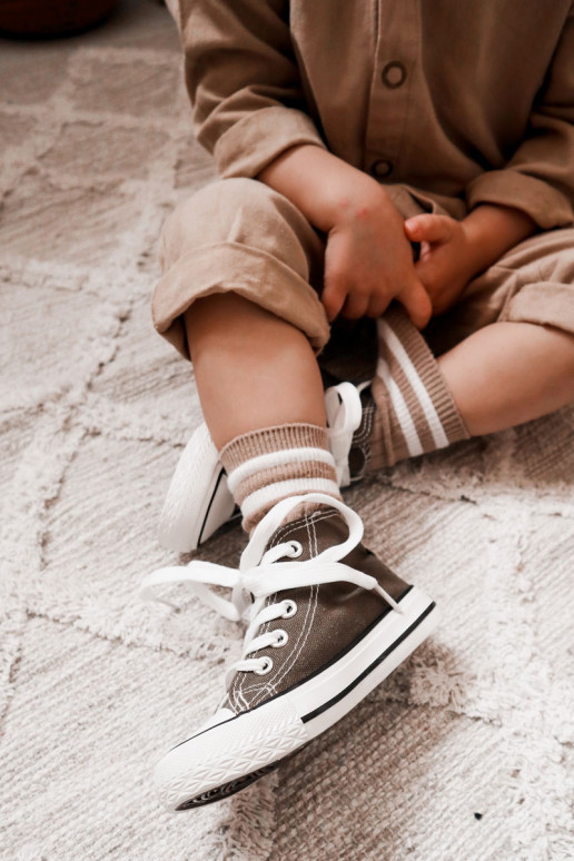 Vaikiški laisvalaikio batai su auliuku chaki spalvos Filemon