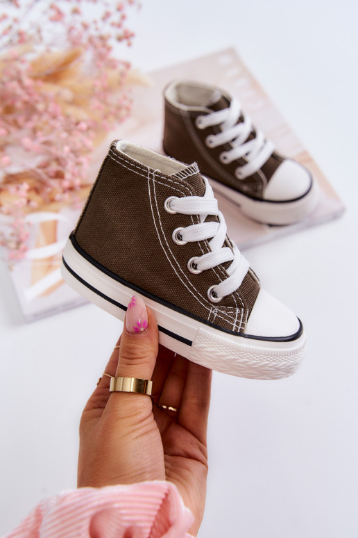 Vaikiški laisvalaikio batai su auliuku chaki spalvos Filemon