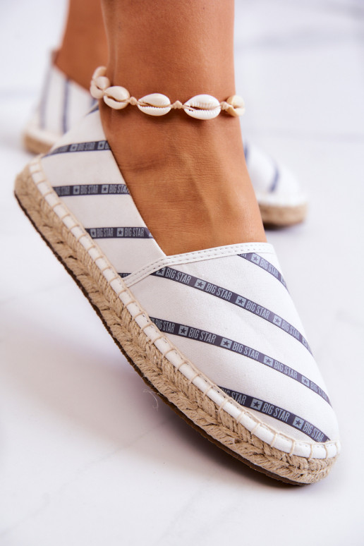 Klasikinio modelio espadrilės Big Star JJ274959 baltos spalvos