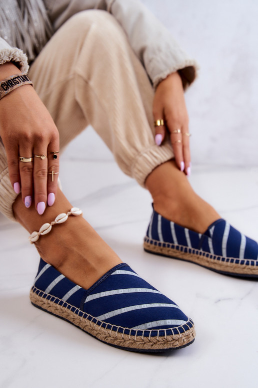 Klasikinio modelio espadrilės Big Star JJ274960 tamsiai mėlynos spalvos